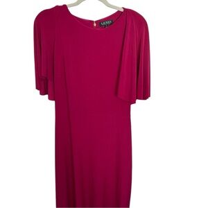 Lauren Ralph Lauren Hot Pink Dress Short-Sleeve Size 12